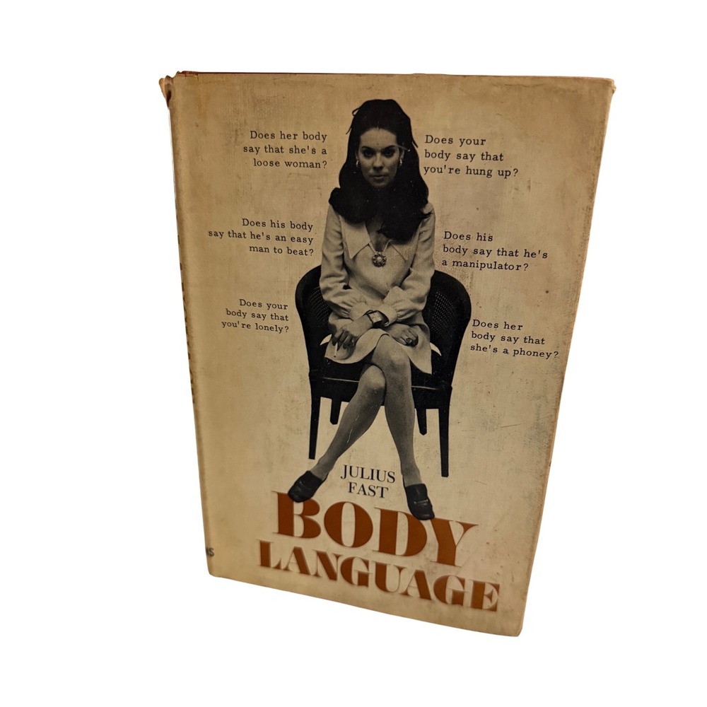 Body Language Julius Fast 1970 Hardcover Vintage Book with Dust Jacket Kinesics